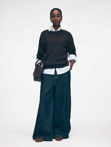 Muvela 女士黑色交叉绑带平底套脚鞋 - 棕色 - 查看 9