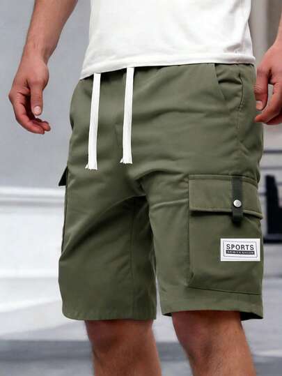 Manfinity Sport Corelite 1pc Men's Lightweight Summer Casual Cargo Shorts, Outdoor Bermuda Shorts