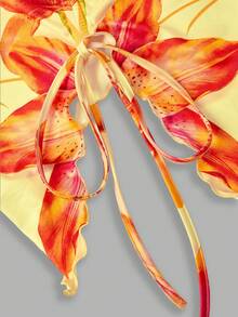 SHEIN MOD 4件套紧身露脐上衣，侧系腰荷叶边，印花抹胸 - 彩色 - 查看 5