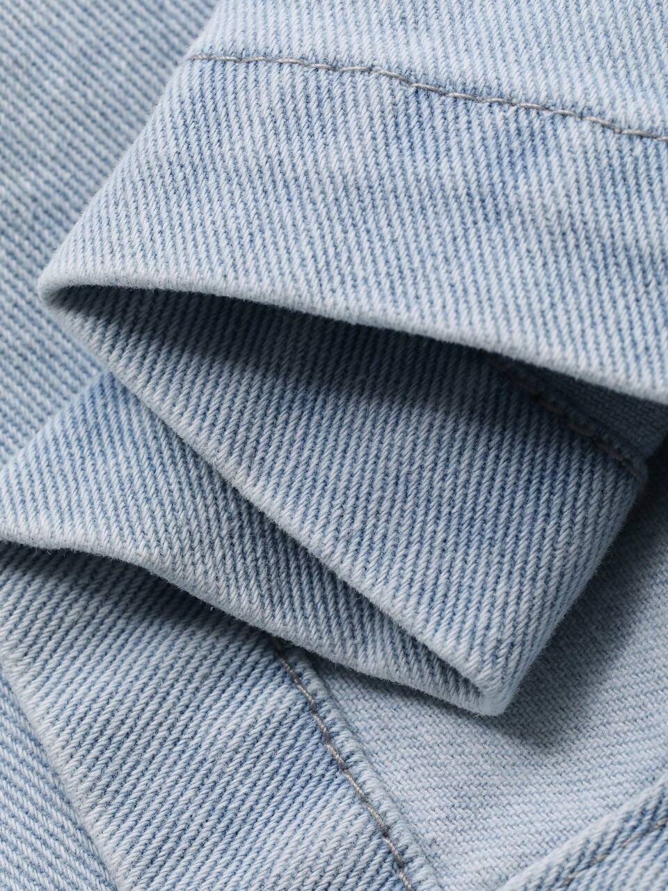 Men's Vintage Washed Blue Denim Suit, Summer