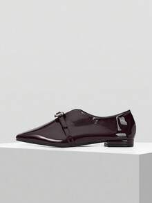 Mnmlis Zapatos casuales de moda con diseño de hebilla para mujer - Rosa Oxidada - Ver 7