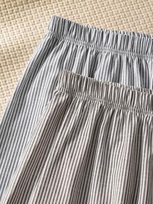 2条装男士弹力腰带条纹休闲日常平角内裤 - 彩色 - 查看 7