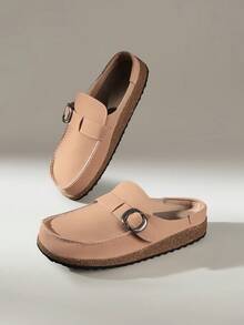 Solecia 春秋季女式孕妇百搭舒适厚底休闲外穿复古新款平底鞋 - 淺粉色 - 查看 6