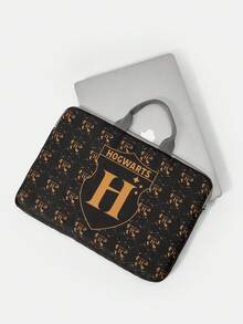 HARRY POTTER X SHEIN 笔记本电脑保护套，适用于14英寸笔记本电脑公文包，带衬垫电脑包 - 橘色 - 查看 5