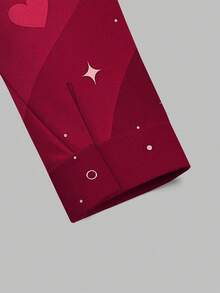 PopScrub Áo khoác nữ kiểu dáng thường ngày, họa tiết hoa ombre và trái tim sao, có khóa kéo, thích hợp làm đồng phục y tá, mùa xuân/thu. - Nhiều màu - Xem 6