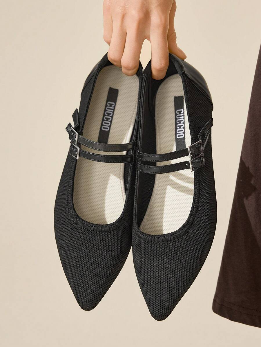 CUCCOO BASICS Women's Flats Valentine's Day - Black - View 1