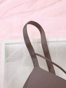 DesireSculpt 1件装女士钢圈文胸，舒适无缝提拉支撑，适合小胸 - 摩卡棕 - 查看 6