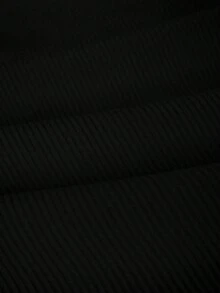 GlowEve CURVE 大码撞色无袖纽扣吊带背心 - 黑與白 - 查看 4