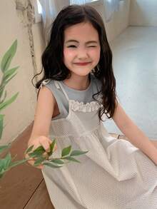 DAZY 女童（小号）休闲韩版圆领T恤套装 - 白色 - 查看 8