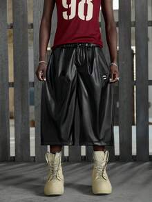 NEON BLANC Men's Casual Loose Shorts, Versatile For Daily Wear And Street Style, Spring/Summer - Black - View 3