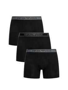 Armani 3 Pack Men's Boxer Briefs - Black/Black/Black - View 1
