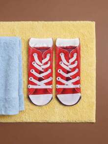 Joivida 3D Stereo Printed Funny Canvas Socks Quirky Soft Breathable Cotton Blend Moisture Wicking Non Slip Ribbed Cuff All Day Comfort Perfect For Daily Wear Casual Outings Office School Weekend Gatherings Novelty Funky Crazy Cute Colorful Statement Socks Fashion Must Have Cozy Durable Versatile Footwear Accessory - Multicolor - View 4