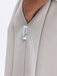 SUMWON 宽松阔腿牛仔短裤，配有套穿式腰带和侧袋，打造休闲夏日风格 - 棕色 - 查看 5