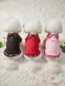 PETSIN 1 Piece Thermal Lined Soft Polyester Warm Windproof Comfortable Pet Clothes With Portable Pocket Easy To Put On And Take Off Breathable Lion Print Classic Neutral Tone Dog Vest Cat Clothes For Christmas Pet Owners Winter Cold Weather Daily Walk Outdoor Play Pet Apparel Warm Jacket Fleece Coat Cute Animal Outfit For Small Medium Dogs Cats - Multicolor - View 2