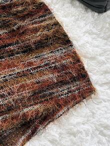 Soleia 春夏新款休闲度假西部海滩婚礼宾客礼服毕业早午餐女装，圣帕特里克节春假复活节音乐节优雅波西米亚热带风情约会外出购物套装，棕色纹理针织两件套 - 黑色 - 查看 6