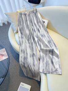 GlowEve 女士休闲扎染印花阔腿直筒裤 - 彩色 - 查看 3