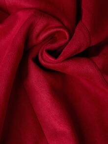 Revavyn Wildleder Stoff, Neckholder Design, schlanke Passform mit Taillenzug, ärmelloses Kleid - Rot - Übersicht 7