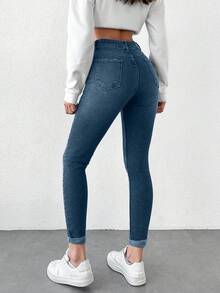 EURMUSE Women Jeans - Royal Blue - View 2