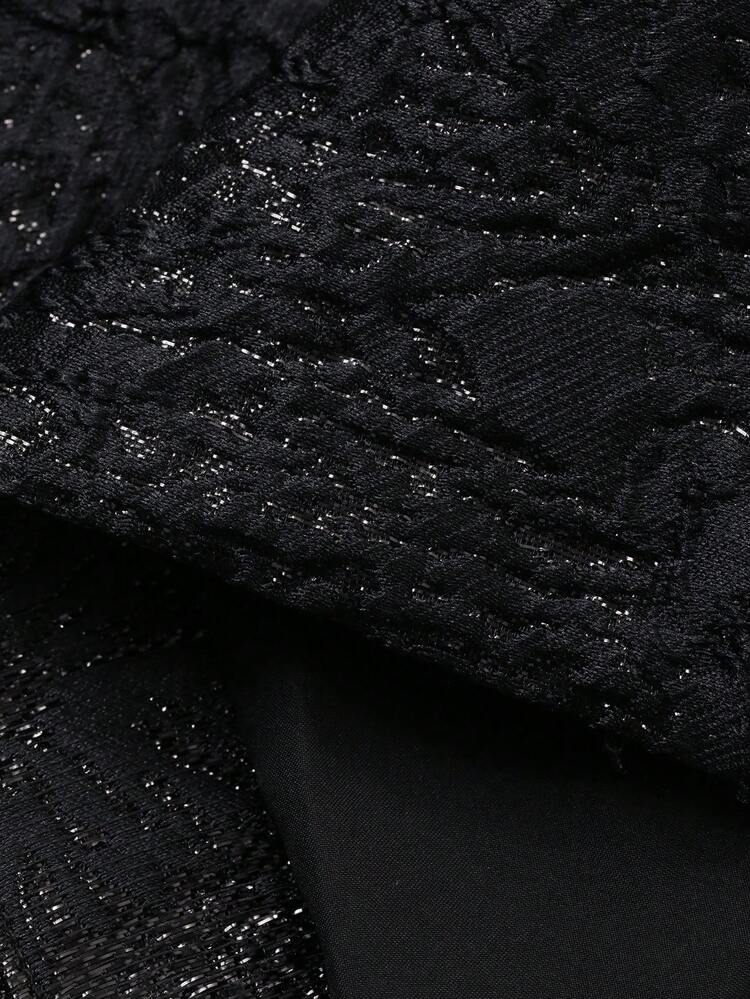 Women's Elegant Floral Textured Round Neck Blouse, Summer