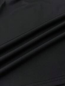 SHEIN Teen Girl Black Minimalist Bodycon Super Short Casual Mini Skirt - Black - View 4