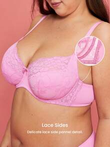 LUVLETTE 大码文胸和无钢圈文胸 - 西瓜粉 - 查看 4