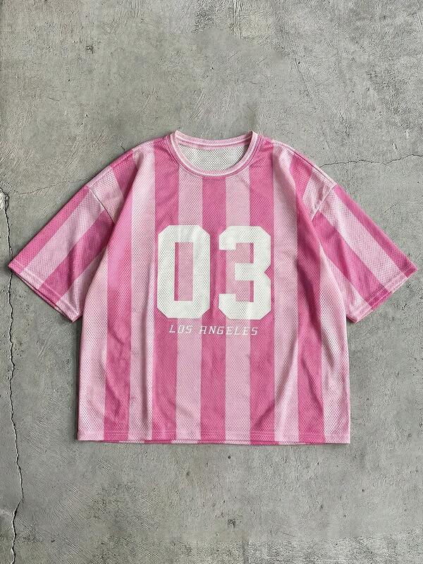 AXEPEAK Camiseta de manga corta casual de hombre con bloques de color y rayas, para verano