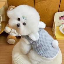 PETSIN Disfraces con capucha para mascotas para invierno y otoño - Atuendos cálidos y lindos para Bichón, Pomerania, Schnauzer, gatos y perros - Multicolor - Ver 32
