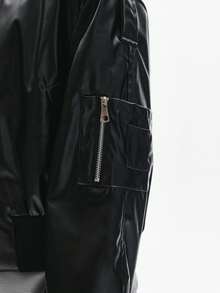 STYNVO Men's PU Leather Zip-Up Jacket And Pants Casual Suit Men's Y2k Clothes Men's Walking Suit Men's Work Clothes Dark Academia Clothes Men - Black - View 5