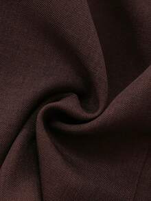 Olithes 复古时尚露肩抹胸上衣搭配直筒休闲裤，时尚又显瘦 - 棕色 - 查看 6