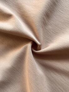 Maweii Quần ống rộng xếp ly màu trơn có túi dành cho nữ cỡ lớn, kiểu dáng thường ngày, đa năng, thích hợp mặc hàng ngày. - Màu nâu  Mocha - Xem 7