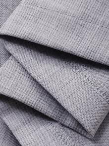 DAZY 女士优雅纯色V领仿口袋褶裥背心和半裙两件套，夏季婚礼宾客礼服 - 藍色 - 查看 9