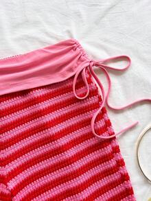 Soleia Women's Casual Striped Drawstring Waist Pants - Multicolor - View 6