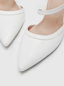 CUCCOO BIZCHIC Women's Pointed Toe Buckle Design Fashionable High Heels, Versatile For Daily Wear - Chantilly - View 8