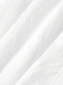 SHEIN MOD 女士嬉皮雪纺镂空不对称下摆半身裙，波西米亚风A字裙，不对称下摆半身裙，休闲半身裙，约会半身裙，生日半身裙，百搭半身裙 - 白色 - 查看 4