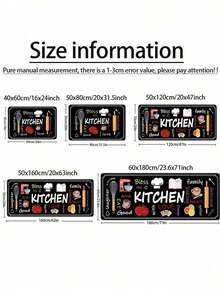 1 tấm thảm đứng mềm mại thoải mái in họa tiết cao cấp cho nhà bếp, thảm thấm hút chống trượt bền chống bẩn, thích hợp cho cửa phòng tắm, nhà bếp, phòng ăn, thảm phòng khách, phòng ngủ, thảm trang trí nhà cửa - Nhiều màu - Xem 16