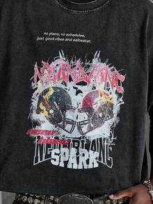 NEON BLANC Camiseta de tirantes negra casual y holgada para hombre, con diseño estampado de copos de nieve, para verano - Negro - Ver 4