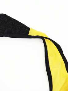 1pc Fashionable Yellow Lace Trim Sexy Briefs For Men - Multicolor - View 3