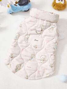 PETSIN 宠物狗衣服，高领设计，适合小型犬，外套派克大衣，可爱保暖，冬季绗缝毛绒，可拉开拉链，幼犬背心 - 彩色 - 查看 8