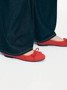 Mnmlis Ladies Ballet Flats - Red - View 7