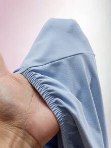 Amplova 2026 New Arrival Minimalist Blue Low-Cut Halter Waist-Cinched Bodycon Mini Dress, Sporty Chic - Blue - View 9