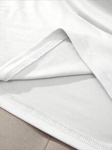 EMERY ROSE Áo thun nữ tay ngắn cổ tròn phối màu tương phản, in chữ và đính sequin, thoải mái, phù hợp mặc hàng ngày và đi nghỉ. - Nhiều màu - Xem 5