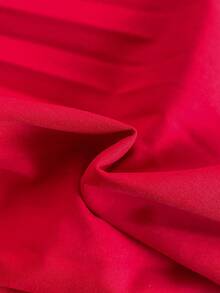 SHEIN Vestido elegante de niña con capa de vuelo con detalle de lazo y bajo plisado de unicolor - Rosa Fucsia - Ver 13
