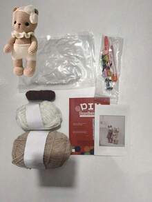 1. Kit Merajut Hewan untuk Pemula, Kit Merajut untuk Pemula Dewasa (Dengan Tutorial Teks Langkah demi Langkah), Kit Merajut Boneka Beruang DIY, Barang Dekorasi Rumah Musim Semi yang Lucu dan Menyenangkan, Hadiah Ulang Tahun dan Hari Valentine. - Paket Bahan - View 10