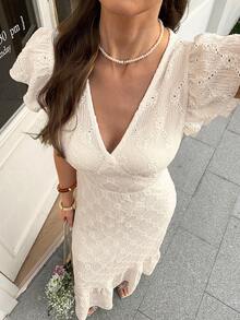 Elyressa 一款简约优雅的女士夏季长裙 - 杏色 - 查看 6