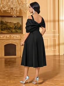 Fleurora Women's Solid Color Minimalist Asymmetrical Long Dress Carnival Women Carnival Costume Carnival Women Carnival Costume For Women Valentine's Day Valentine Outfits For Women Valentine Clothes Valentine Dress Summer Summer Clothes Summer Dresses For Women Summer Dress Elegant Dress Women Elegant Dress Bridesmaid Dress Luxury Evening Dresses For Weddings Wedding Elegant Party Dress Party Dress Carnival Costumes Carnival Carnival Costume Women Carnival Costume Carnival Women Party Elegant Party Dresses Black Skirt Black Dresses Spring Outfit Spring Spring Dress Elegant Dresses For Women Wedding Guest Dress Bridesmaid Dress Wedding Elegant Party Dresses - Gold - View 3