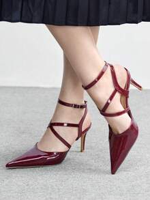 CUCCOO BIZCHIC 女士高跟鞋 - 酒紅色 - 查看 3