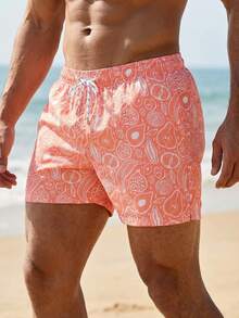 Traje de Baño para Hombre de Secado Rápido - Cómodo y Fresco para Playa, Piscina y Verano - NARANJA - Ver 2