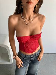 Aloruh Blusas para Mujer - Rojo - Ver 6