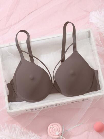 DesireSculpt Biustonosz damski na fiszbinach, wygodny, bezszwowy, podnoszący i wspierający mały biust