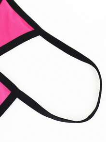 1pc Fashionable Alluring Magenta Fabric Slip-On Sexy Men's Underwear - Hot Pink - View 5